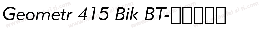 Geometr 415 Bik BT字体转换